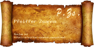 Pfeiffer Zsanna névjegykártya